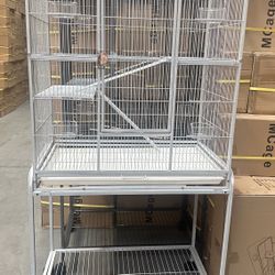 Extra Large 4-Level Small Animal Critter Rat Mouse Gerbil Ferret Cage With Removable Rolling Stand