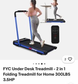 2-in-1 Folding Under Desk Treadmill/ Walking Pad