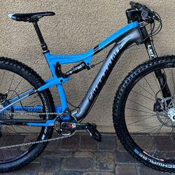 Carbon Cannondale Scalpel 2 Lefty 29er Full Suspension Mountain Bike In Excellent Condition Size Medium Frame 