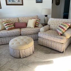 Sofa, Chair, And Ottoman