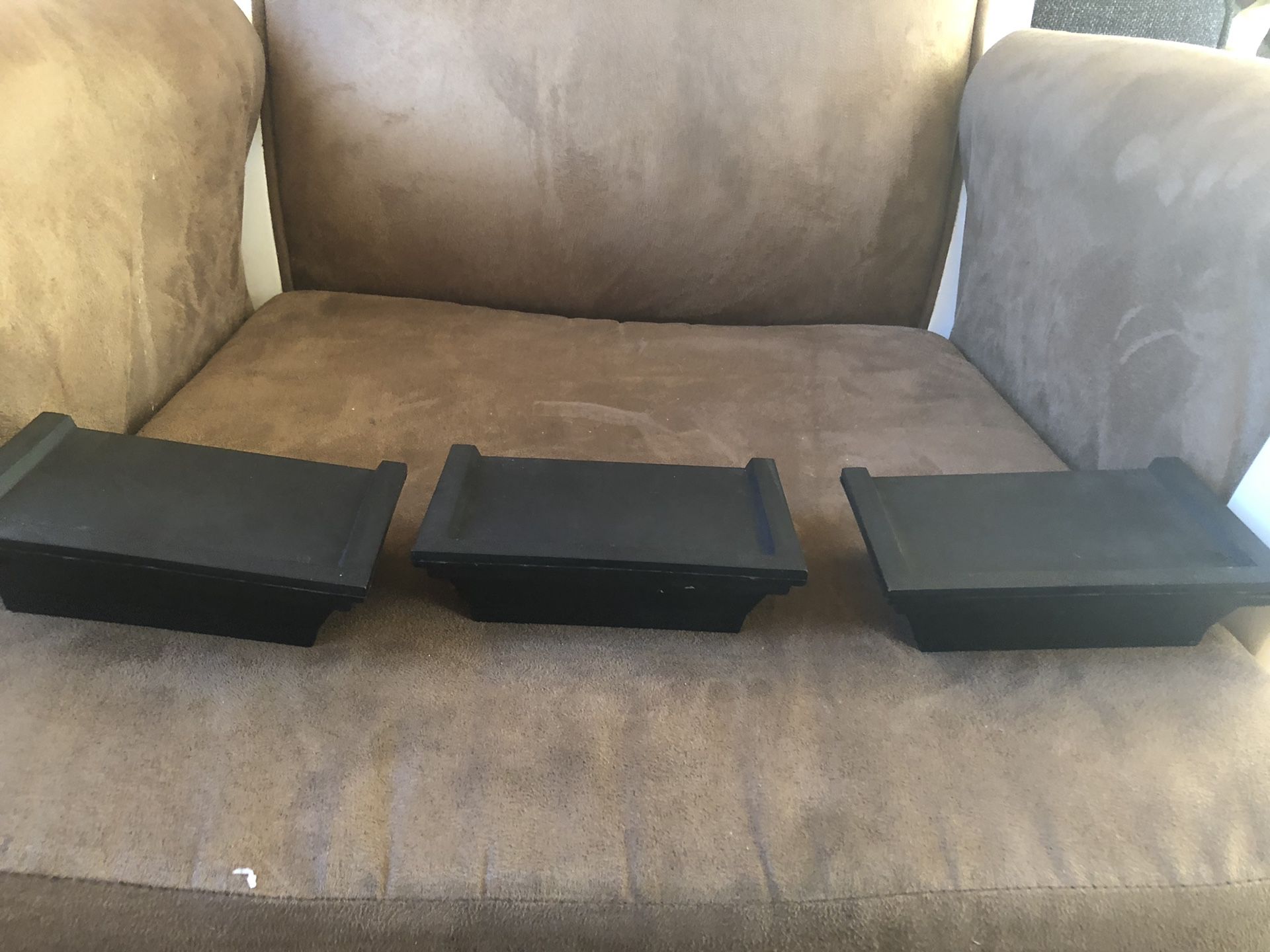 Small 3 piece hanging wall shelves
