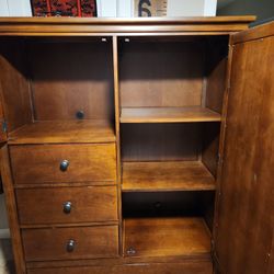 Large Wood Storage Clothes Or Linen Cupboard