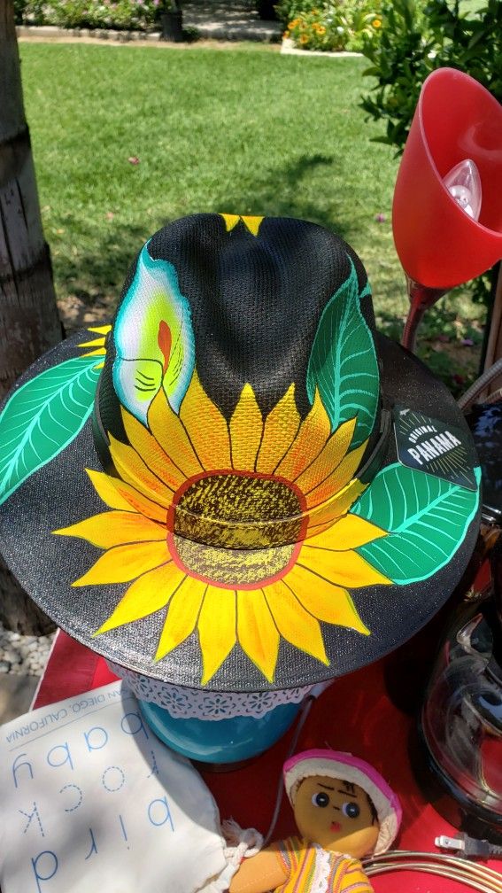 Hand painted Mexican Hats.