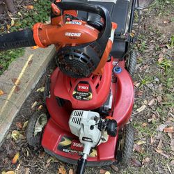 Toro Lawn Mower Echo Blower And Echo Weed Eater 