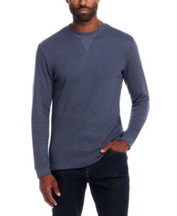 NWT Goodfellow Men’s Long Sleeve Thermal Waffle Knit Shirt Fighter Pilot Blue S