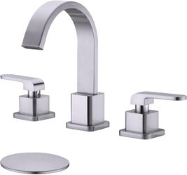 Bathroom Faucet 2 Handle 8 Inch Widespread Brass Basin Sink Faucet 3 Piece Vanity Faucet 