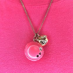 RARE Hello Kitty Macaron Charm and Gold Hello Kitty Charm Necklace Vintage
