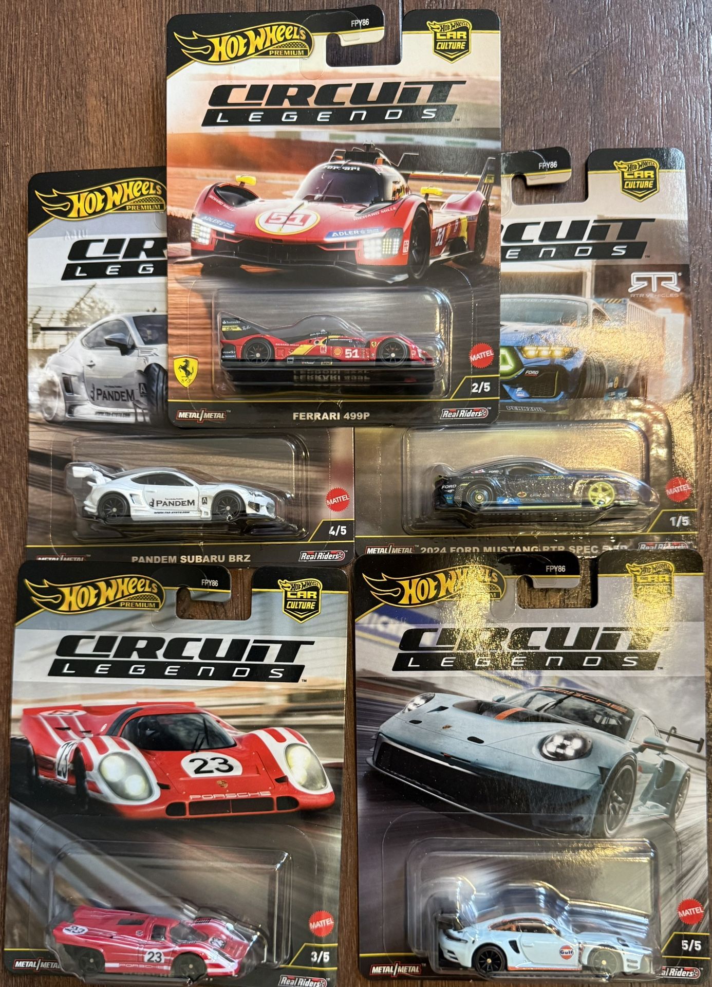 Hot Wheels Circuit Legends Set 5 Cars New