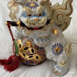 Original Kutani Foo Dogs. 