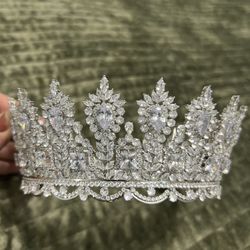 Lucky Collections Bridal headband crystal Silver tiara wedding accessories Wedding Crown