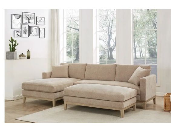 Caspian Fabric Sectional with Ottoman Retail $1,899