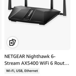 NETGEAR Nighthawk 6-Stream AX5400 WiFi 6 Router 