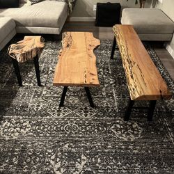 Solid Cypress Wood End Table, Desk, Bench and Coffee Table 