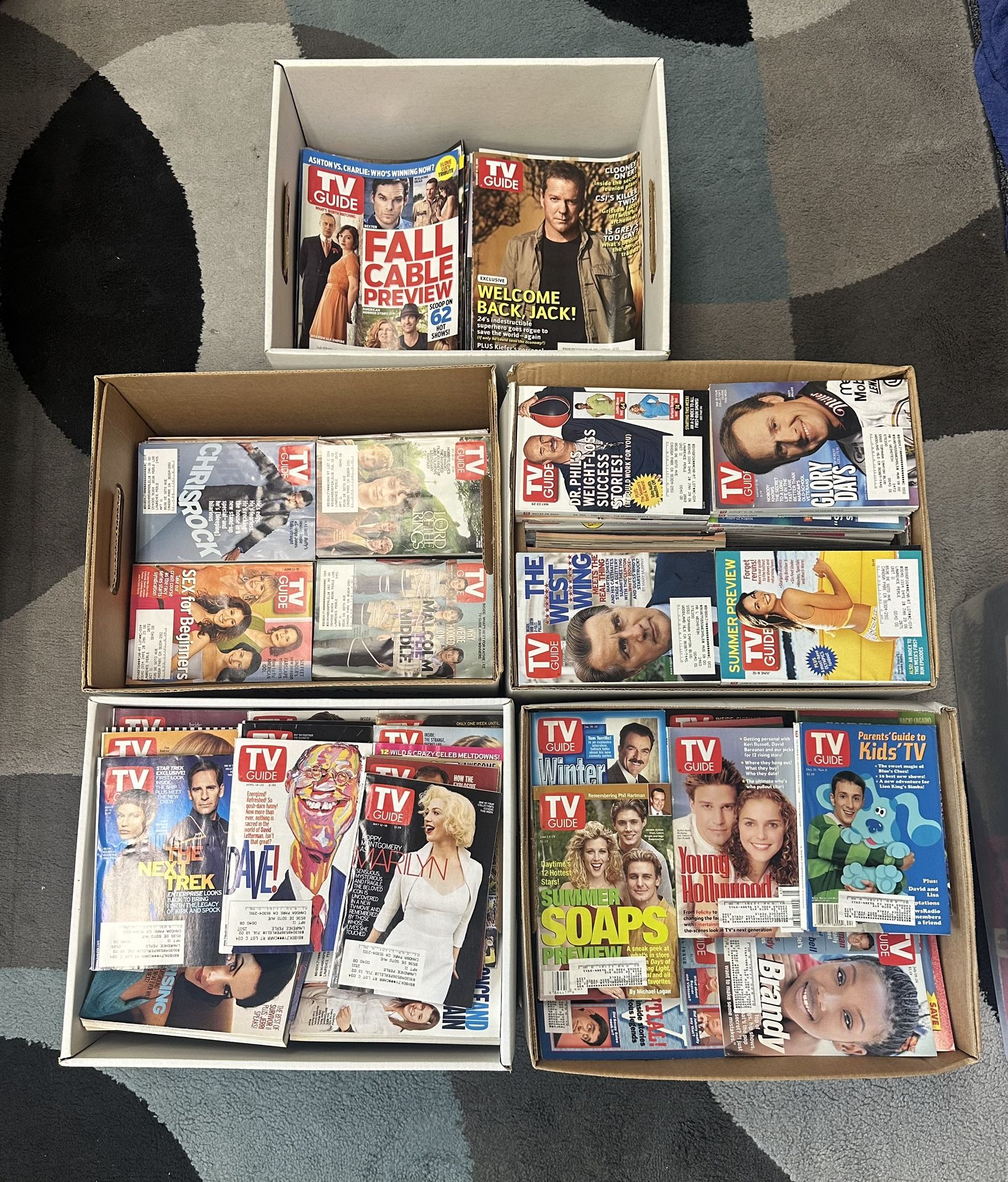 TV Guide Magazines Huge Lot of 500+ Vintage & Retro 1990s - 2010s