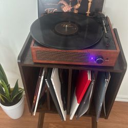 Vinyl Record Player Turntable Bluetooth 3 Speed Built-in Speakers Retro Portable