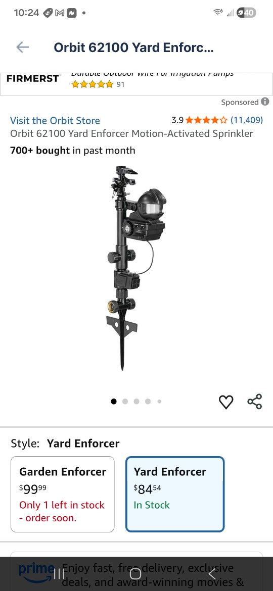 Motion- Activated  sprinkler 