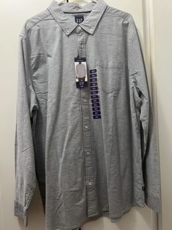 Gap Button Up Dress Shirt 2XL Men’s Blue Brand New
