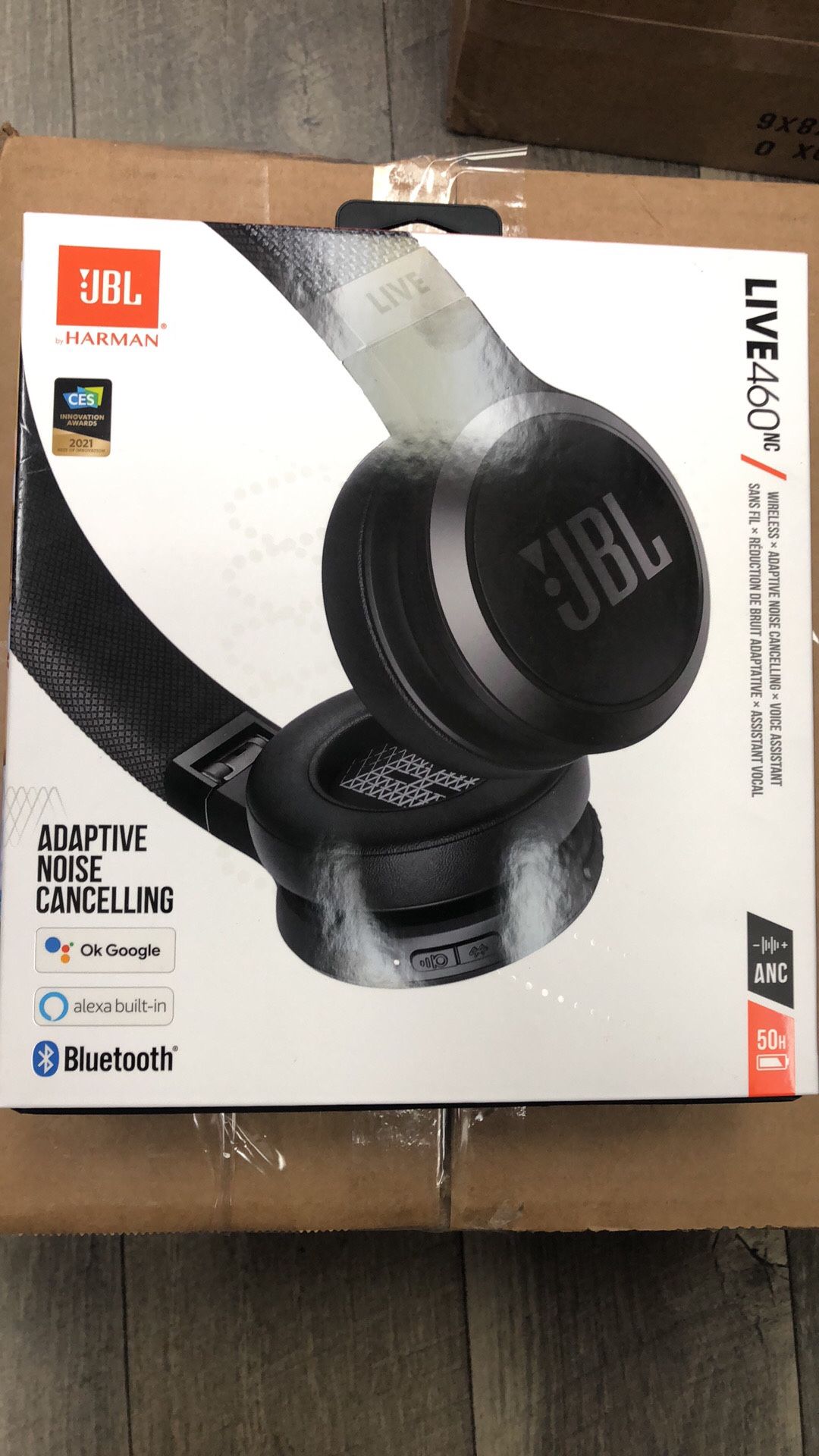 JBL live460nc wireless headphone w/OK google & Alexa