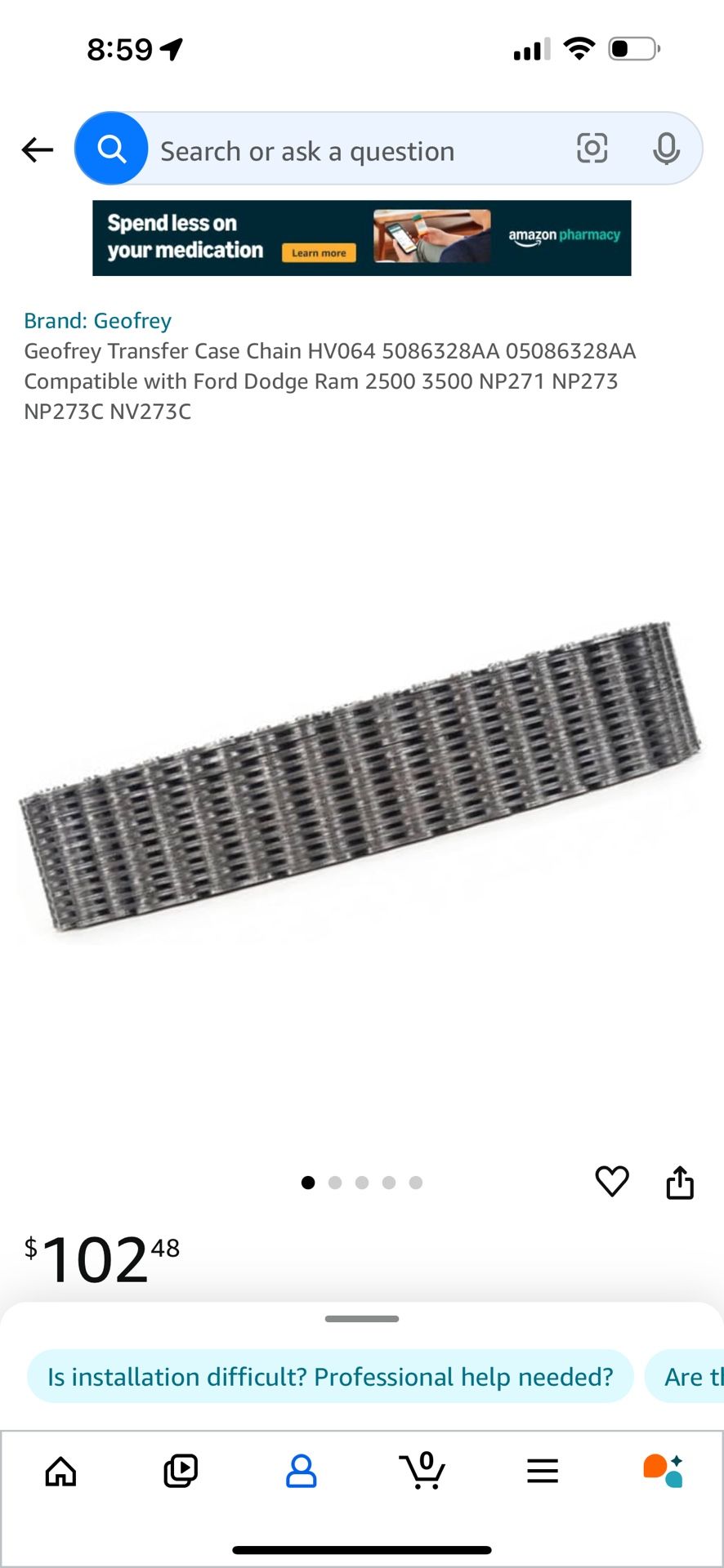 HV-072 Transfer Case Chain Compatible With GM0C