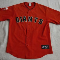 Vintage SF Giants Majestic Baseball Jersey #10 Orange Made In USA 
