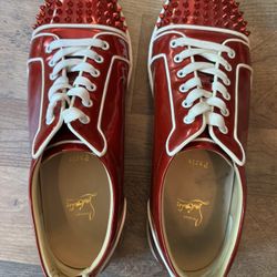 Christian Louboutin Seavaste 2 Red Orlato Flat Shoes Men’s EU 46 1/2 US 12.5/13