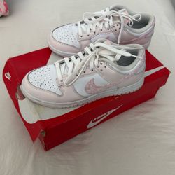 Nike Dunk Low White/pearl Pink-med Soft Pink Size: 7.5