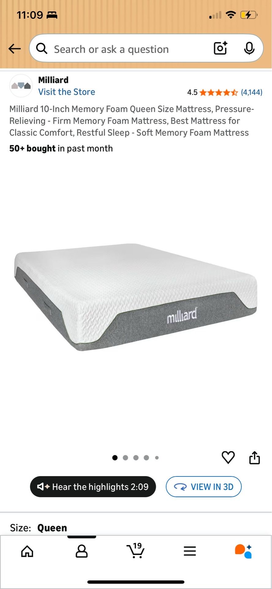 Queen size super comfortable mattress