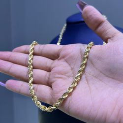 Gold Rope Chain 4MM 24"