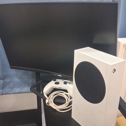 Xbox s and a monitor