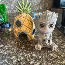 SpongeBob And Grout Fish Tank Decor 