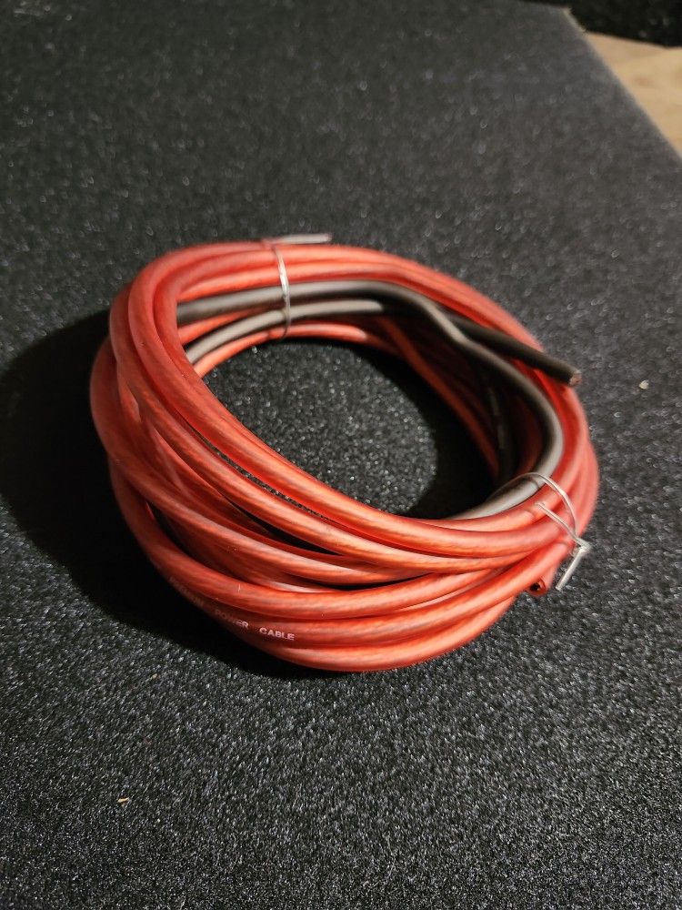 OFC 8 Gauge Wire Red 17' Black 3' Pure Copper