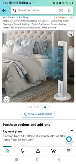 Arctic Air Tower 2.0 Evaporative Air Cooler - Large Area Room Cooling, 4  Speed Settings, Quiet Oscillation, Space-Saving (New) for Sale in Santa  Clarita, CA - OfferUp