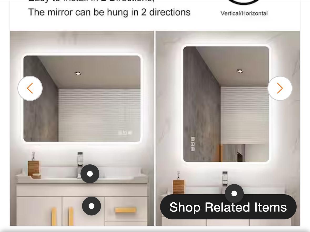 2 Smart LED Vanity Mirrors 