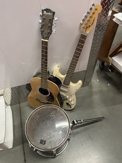 Electric guitar guitar and foot symbol for drum