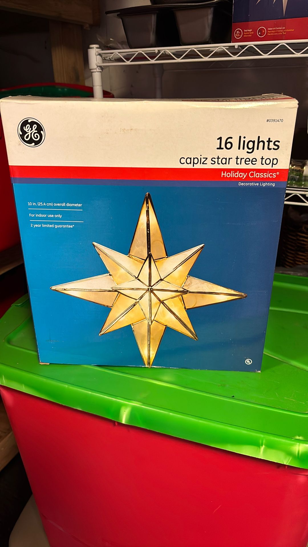 Holiday Tree Topper/ Indoor Use Only/ New