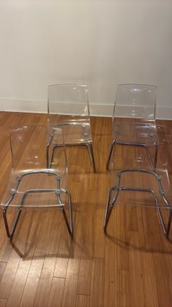 Clear Chairs (Negotiable Price )