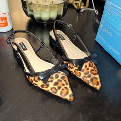 Nine West Mules Cheetah Print