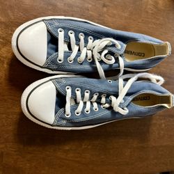 Navy and white Converse size 9