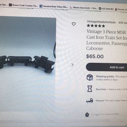 Vintage cast-iron train set