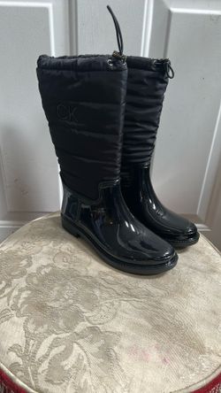 Calvin Klein Black Women’s Rain boots Knee High Sz 6