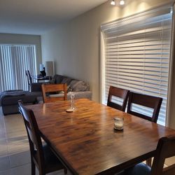 DINING TABLE & 3 CHAIRS