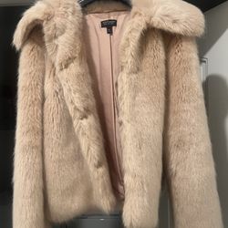 Pink Faux Fur Coat 