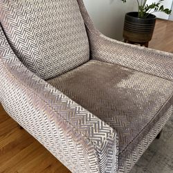 Gray Chevron Accent chair