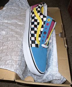 Crazy Checkered Colored Vans Mens Size 9