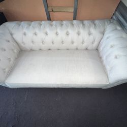 White Loveseat 