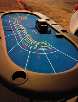 Full-Size Baccarat Casino Game Table
