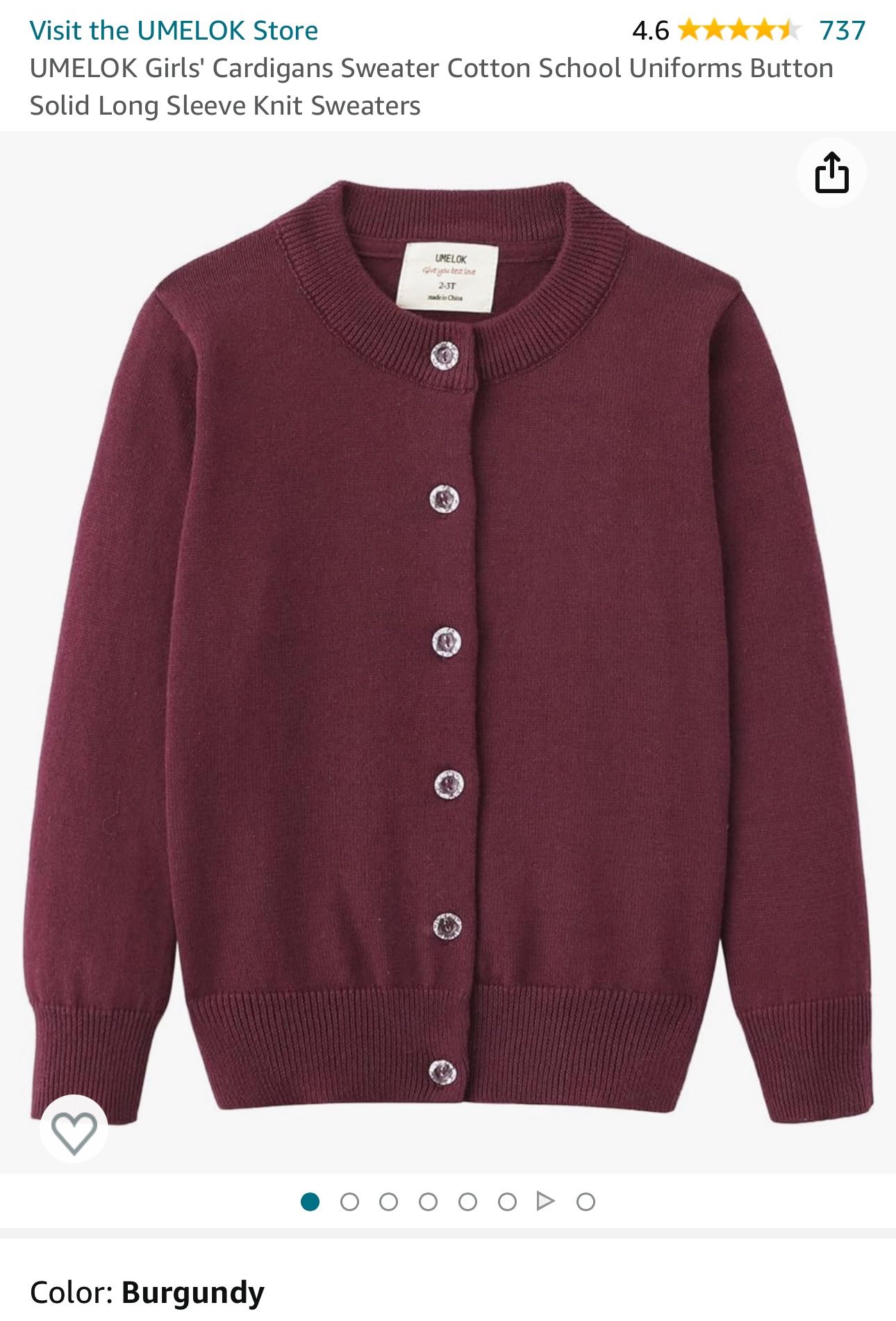 Youth Cardigan School Sweater