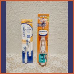 NEW SPINBRUSH DUAL BRUSH HEAD ACTION + 2 REPLACEMENT HEADS (READ)
