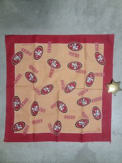 VINTAGE 1999 NFL SAN FRANCISCO 49ERS BRANDED BANDANA / HANKERCHIEF