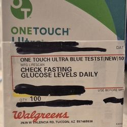 OneTOUCH ULTRA Blue TEST STIRPS (100 Count)